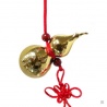 Amulette (葫芦 : santé et protection) wulu en métal doré (h8cm)