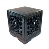 Socle cube en palissandre ajouré LONGEViTE (5.6cm)