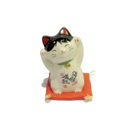 Maneki Neko 招き猫 ATTRACTiON en porcelaine (h7.5cm)