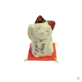 Maneki Neko 招き猫 FORTUNE en porcelaine japonaise (h7.5cm)