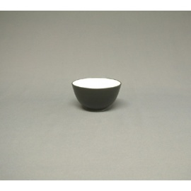 Bol à thé NOiR intérieur BLANC en céramique japonaise (d9.5cm)