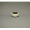 Bol à thé BLANC intérieur NOiR en céramique japonaise (d9.5cm)