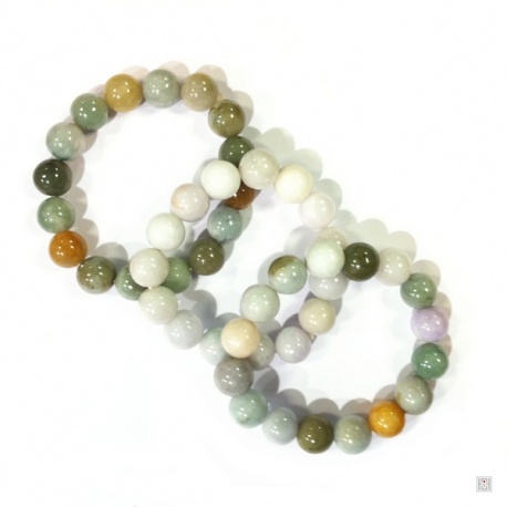 Bracelet perles en JADE 14mm