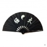 Eventail de kung-fu & tai-chi bois YiN-YANG noir