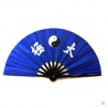 Eventail de kung-fu & tai-chi bois YiN-YANG bleu