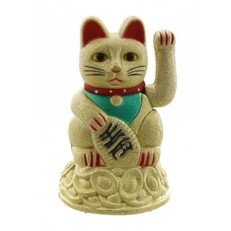 Maneki neko animé 11cm doré mat