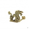 Dragon impérial sur socle nuage en cuivre (L13cm)