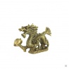 Dragon impérial sur socle nuage en cuivre (L13cm)