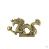 Dragon impérial sur socle nuage en cuivre (L13cm)