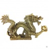 Dragon impérial sur socle nuage en cuivre (L13cm)