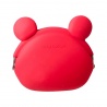 Porte-monnaie POCHi OURS en silicone rouge