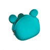 Porte-monnaie POCHi OURS en silicone bleu turquoise