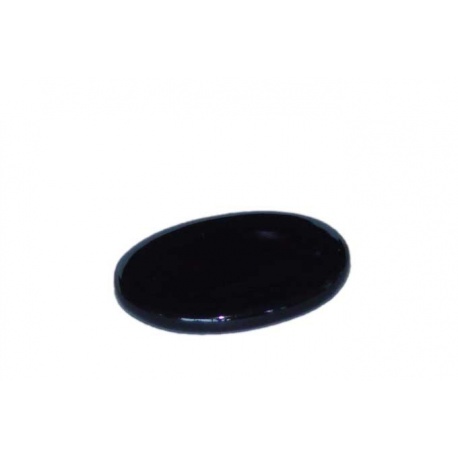 Socle porcelaine ovale noire 6*5cm