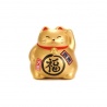 Tirelire Maneki neko DODU en argile blanche DORé (RiChESSE)