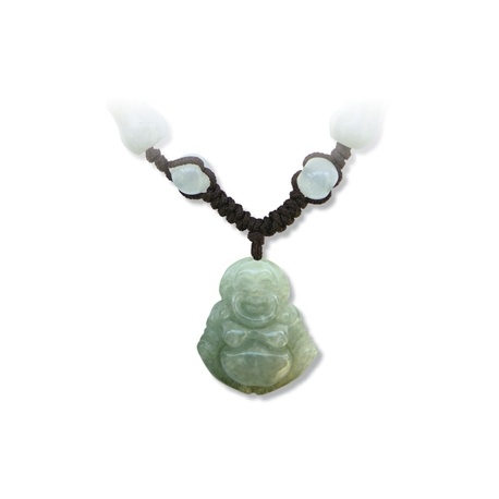 Pendentif Bouddha HOTEi (Prospérité) en jade aventurine (Prospérité)