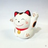 Maneki neko EN FORME en argile blanche 10cm