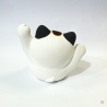 Maneki neko EN FORME en argile blanche 10cm