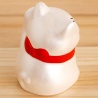 Maneki Neko ARGENTé en argile (h5.5cm)