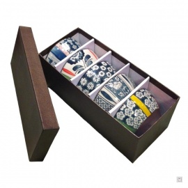 Coffret 5 bols assortis HANA en porcelaine