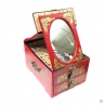 Boîte à bijoux avec miroir et 2 tiroirs FLEURS & OiSEAU (L17xP21xh12cm)