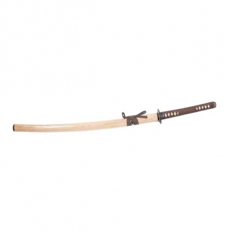 Katana forgé main MOKUZAi 木材 fourreau bois laqué (lame MARU) [#11GK19]