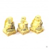 3 sages Hotei en ivoirine (h8cm)