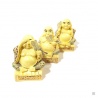 3 sages Hotei en ivoirine (h8cm)